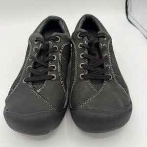 KEEN Women's Presidio leather shoes size 6.5 black walking hiking eveyday